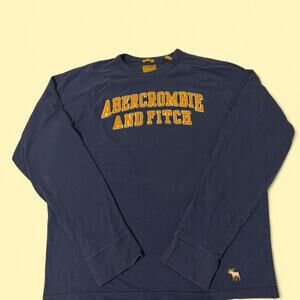 Abercrombie & Fitch Y2K muscle long sleeve shirt in blue Size XL